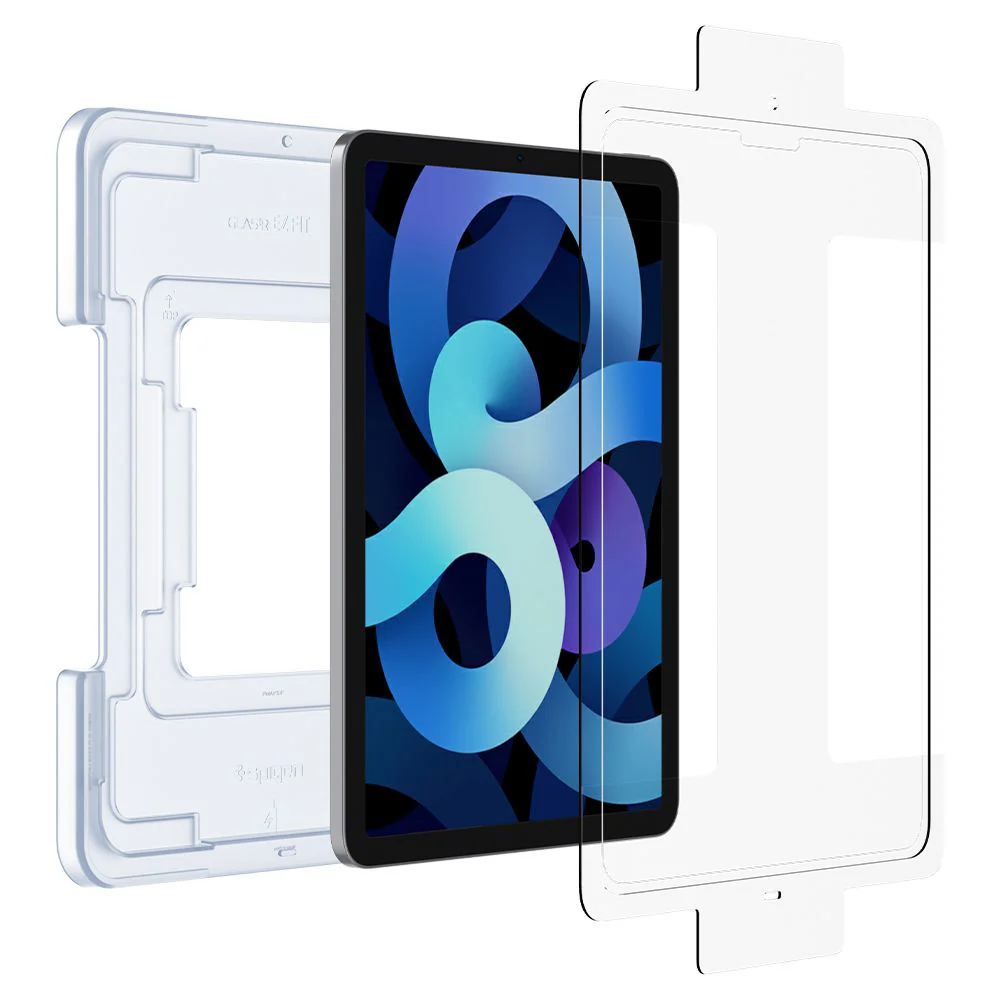 Spigen GlastR EZ FIT Screen Protector for Apple iPad Air (2022) / Pro 11 (2021) / Air (2020), Tempered Glass, Full Glue AGL02065 - Image 2
