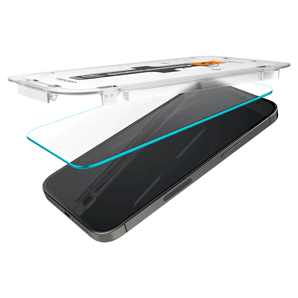 Spigen GlastR EZ FIT Screen Protector for Apple iPhone 14 Pro, Tempered Glass, Full Glue, Set of 2 pieces AGL05214 - Image 3
