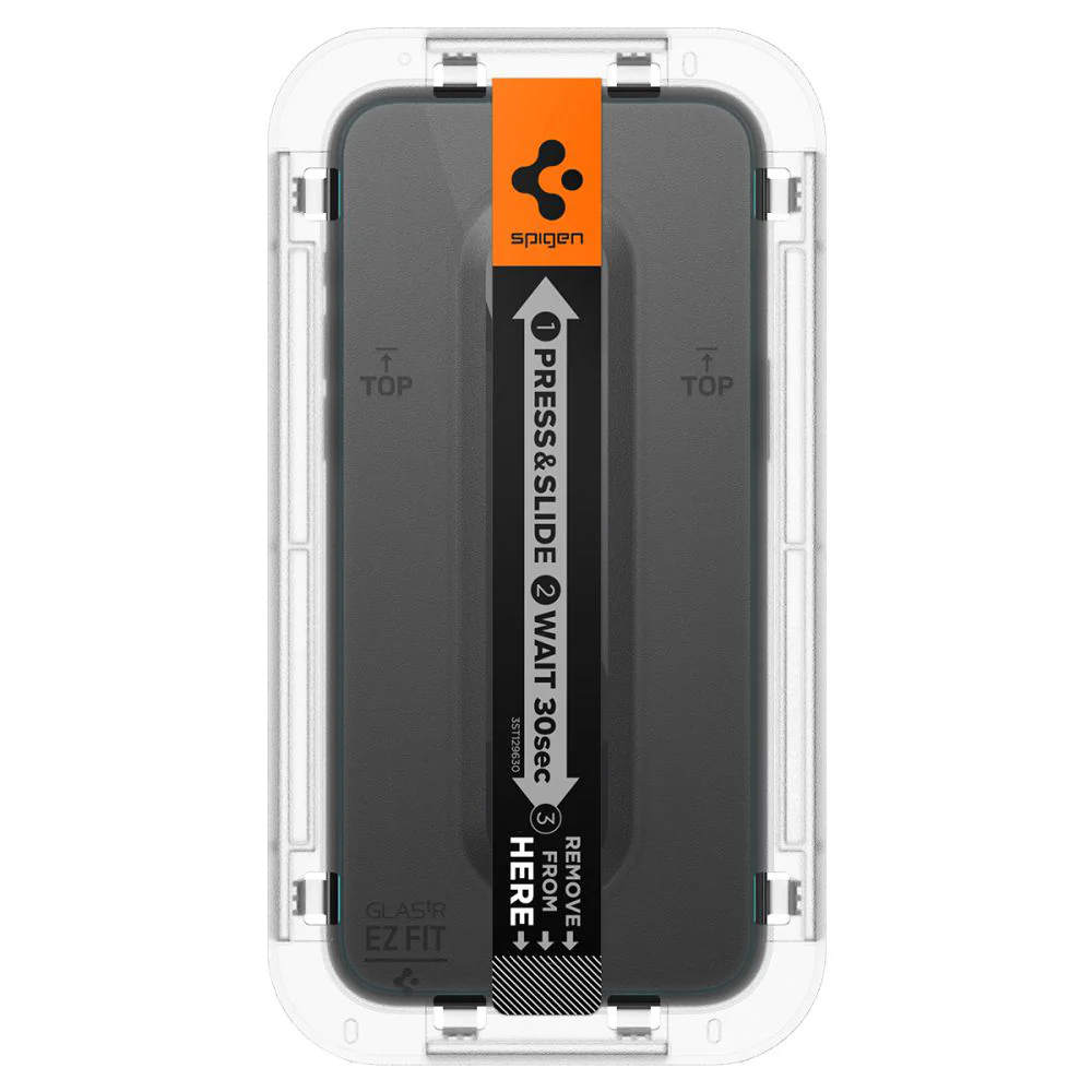 Spigen GlastR EZ FIT Screen Protector for Apple iPhone 15 Pro, Tempered Glass, Full Glue, Set of 2 pieces AGL06892 - Image 5