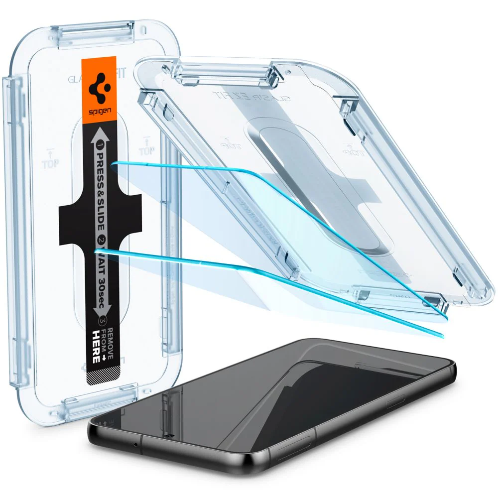Spigen GlastR EZ FIT Screen Protector for Samsung Galaxy S23 S911, Tempered Glass, Full Glue, Set of 2 pieces AGL05958 - Image 3