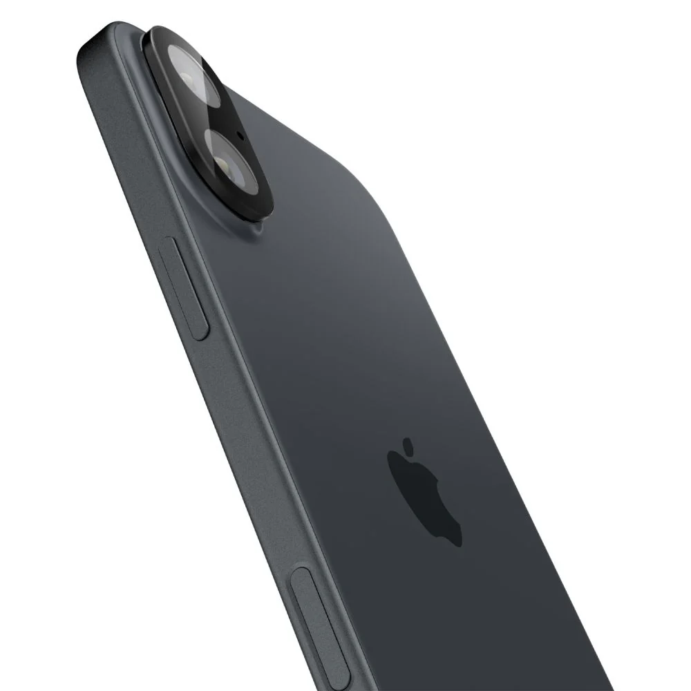 Folie de protectie Camera Spate Spigen GlastR Optik pentru Apple iPhone 16 Plus / 16, Sticla Securizata, Set 2 bucati, Neagra AGL07922 - Image 4