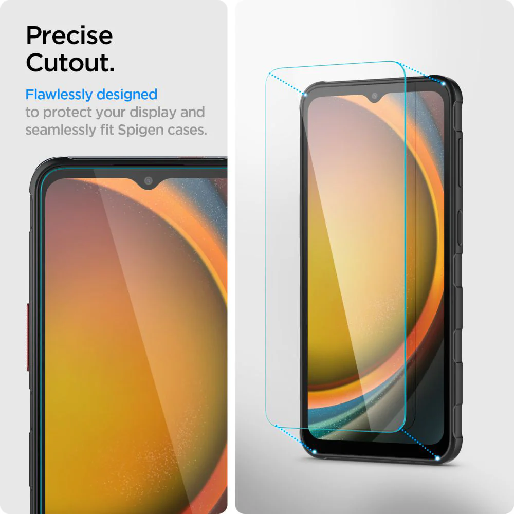 Spigen GlastR Slim Screen Protector for Samsung Galaxy XCover7 Pro / Xcover7 G556, Tempered Glass, Full Glue, Set of 2 pieces AGL09407 - Image 4
