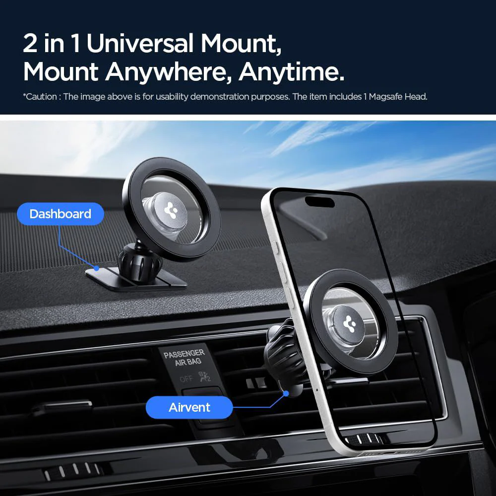 Spigen MFT13 Universal Magnetic Car Holder, Silver ACP08314 - Image 6