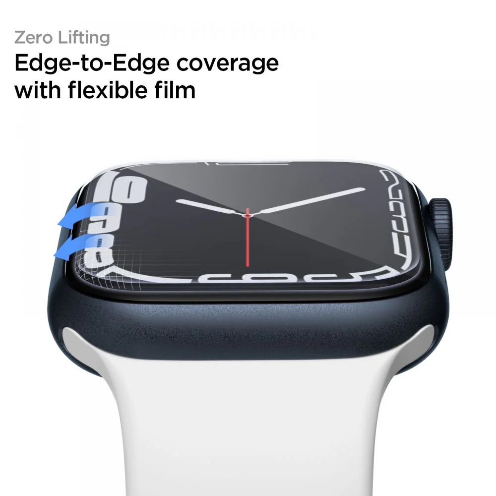 Spigen Neo Flex Protection Film for Apple Watch 45mm / 44mm / 42mm Series, Set of 3 pieces, Plastic AFL04049 - Image 3