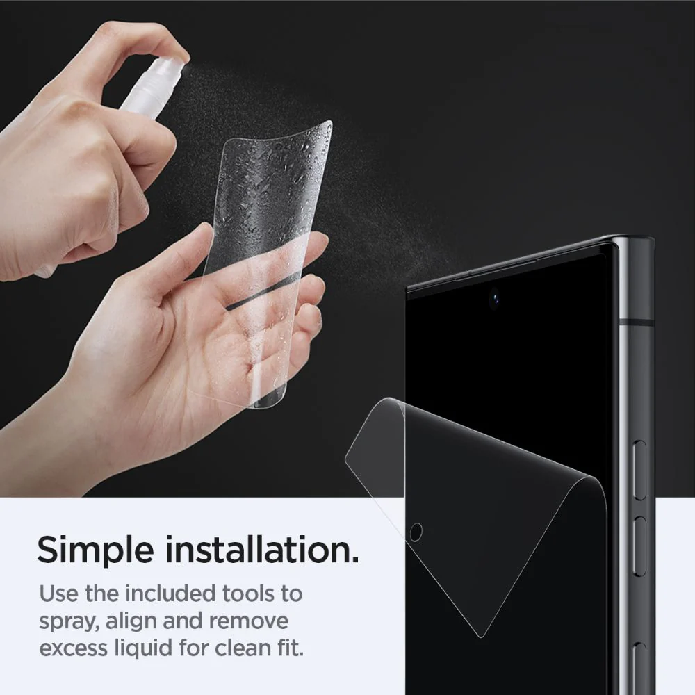 Spigen Neo Flex Screen Protector for Samsung Galaxy S23 Ultra S918, Plastic, Set of 2 pieces AFL05943 - Image 5