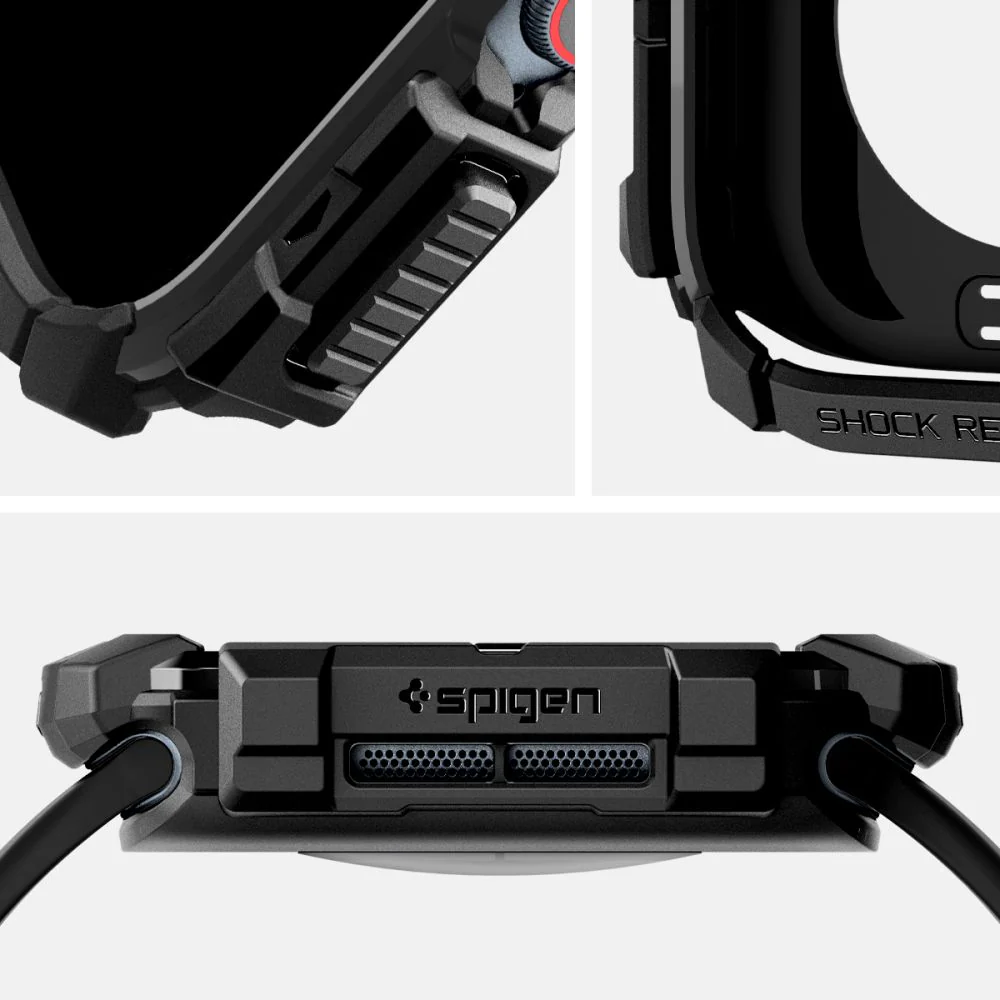 Spigen Rugged Armor Case for Apple Watch Series 10 / 11 42mm, Black ACS08585 - Image 4