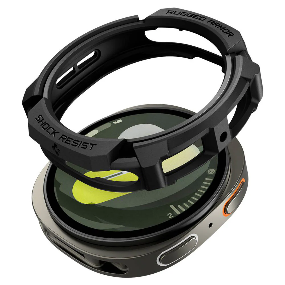 Spigen Rugged Armor Case for Samsung Galaxy Watch8 44mm, Matte Black ACS10006 - Image 2