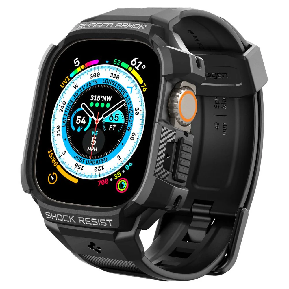 Spigen Rugged Armor Pro Case for Apple Watch Ultra Series, Black ACS05460