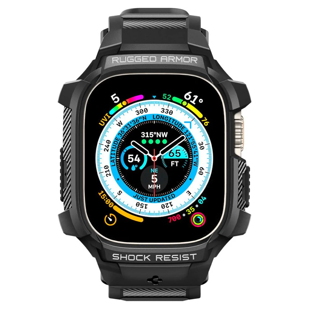 Spigen Rugged Armor Pro Case for Apple Watch Ultra Series, Black ACS05460 - Image 3