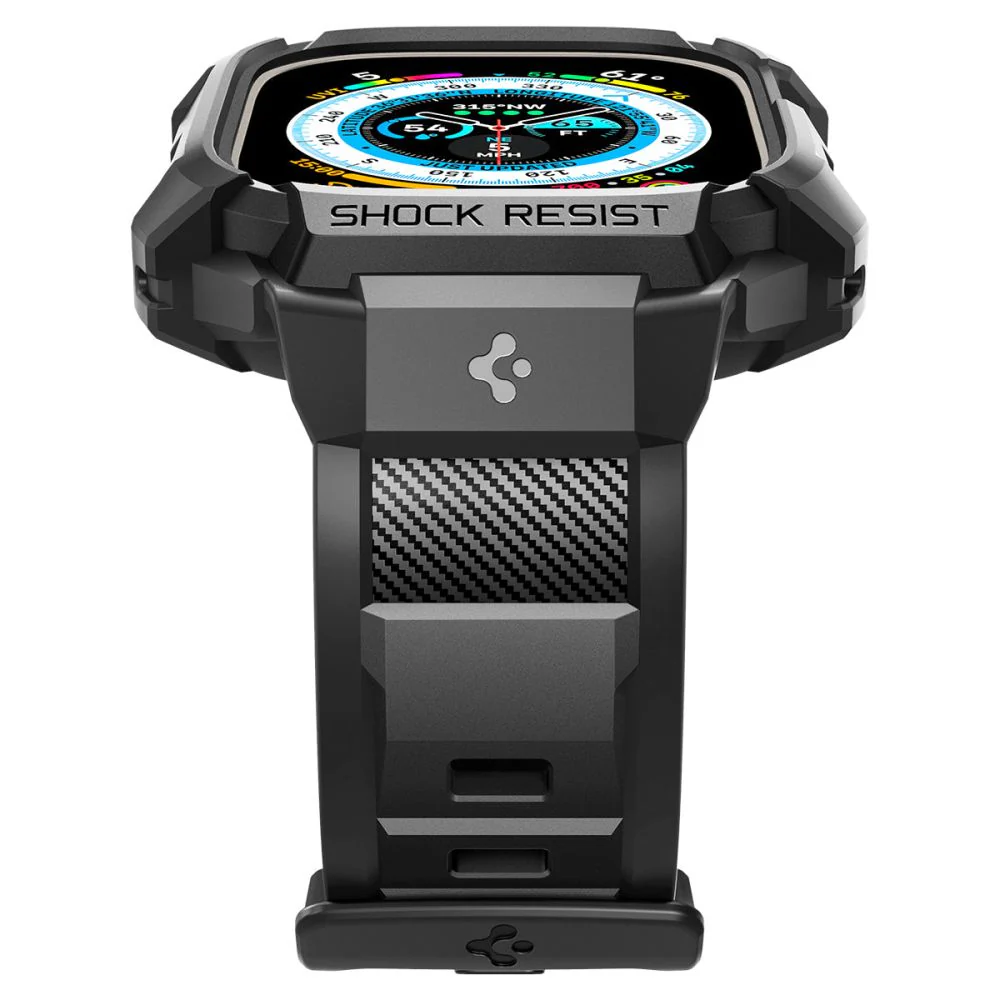 Spigen Rugged Armor Pro Case for Apple Watch Ultra Series, Black ACS05460 - Image 4