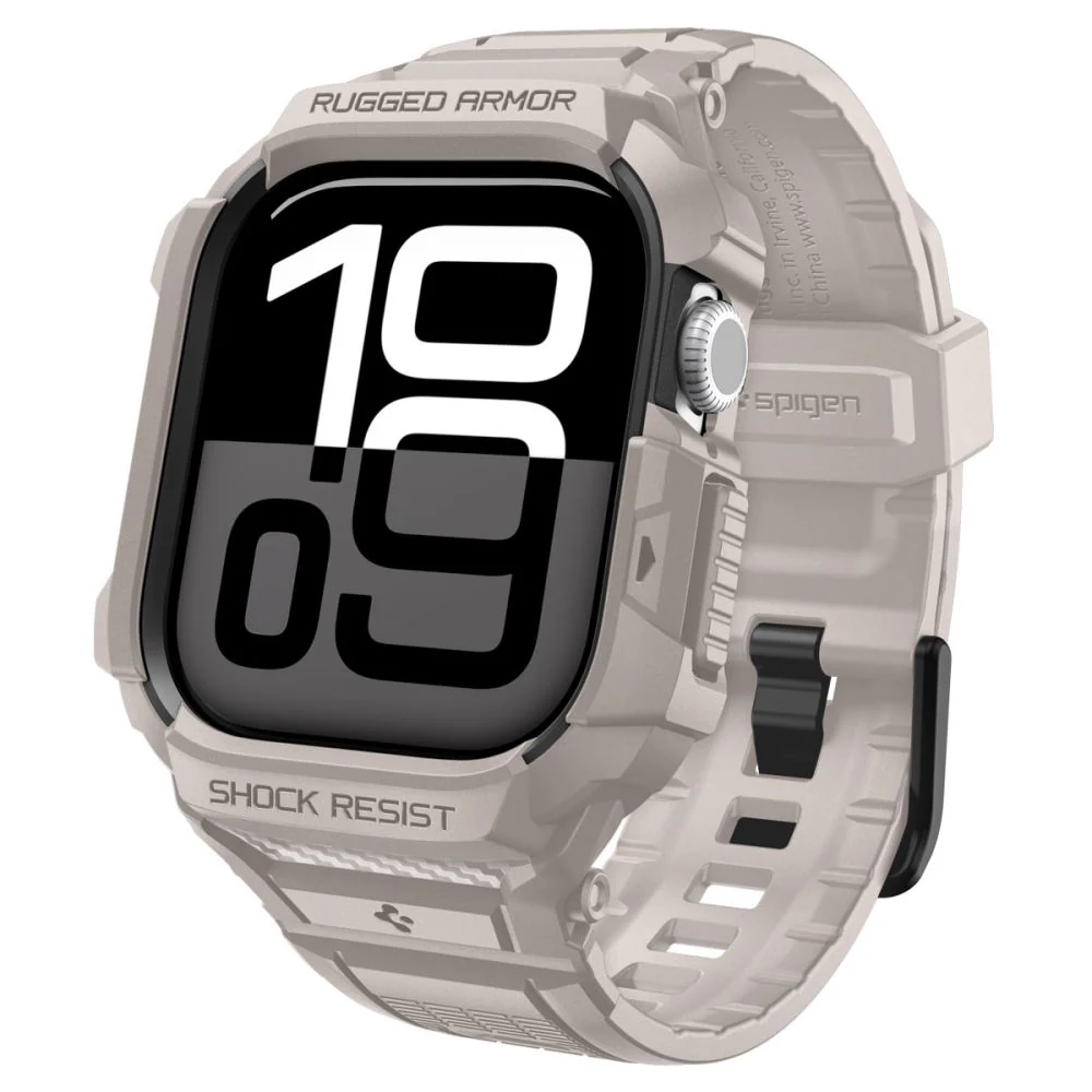 Spigen Rugged Armor Pro V2 Case for Apple Watch Series 10 / 11 42mm, Beige ACS10496