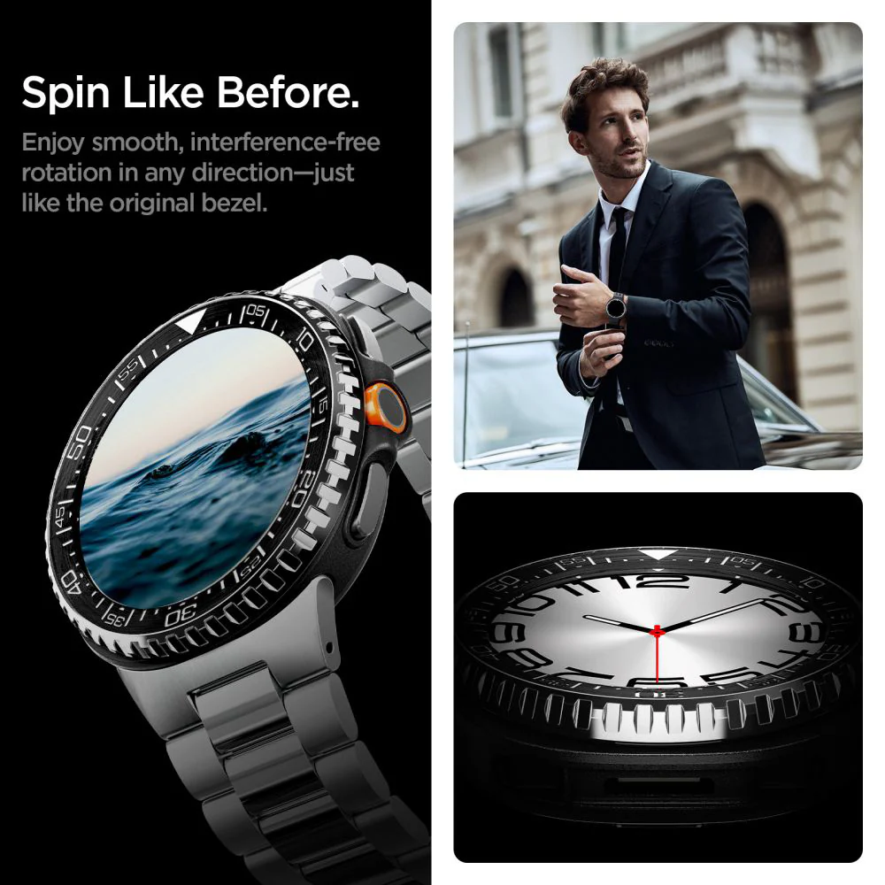 Spigen Tune Pro Diver Protection Frame for Samsung Galaxy Watch8 Classic, Black ACS10016 - Image 13