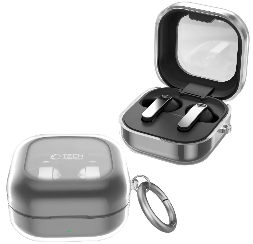 Tech-Protect Flexair Case for Samsung Galaxy Buds4 / Buds4 Pro, Transparent - Image 4