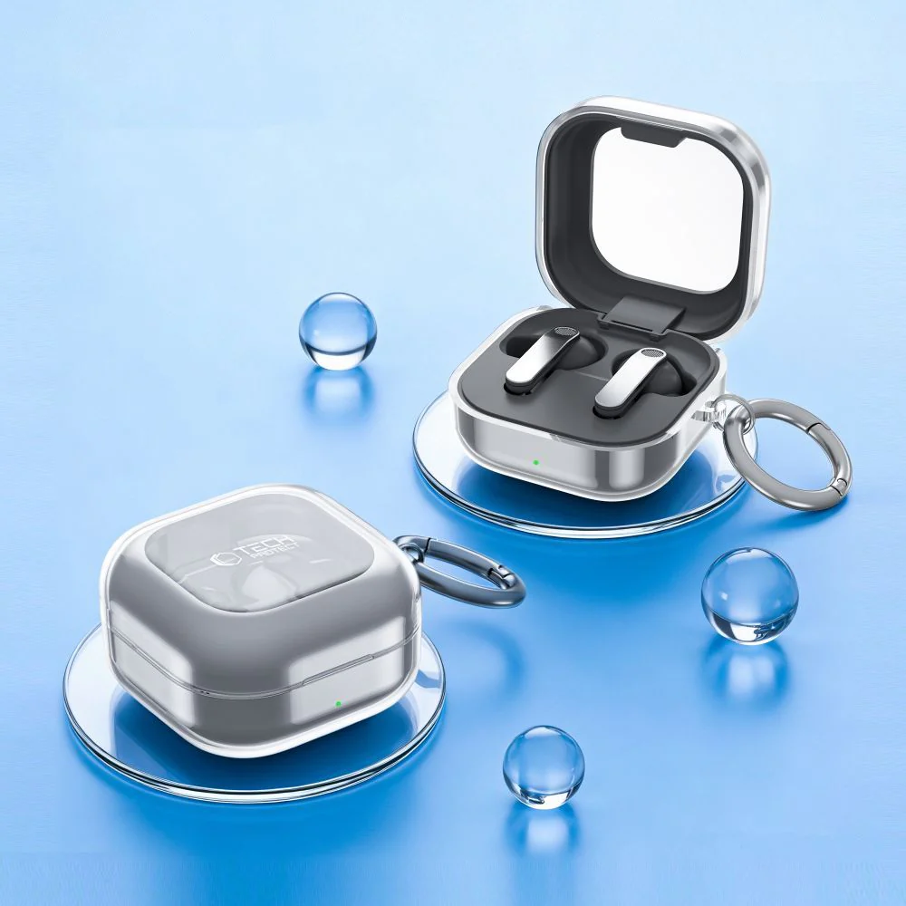 Tech-Protect Flexair Case for Samsung Galaxy Buds4 / Buds4 Pro, Transparent - Image 8