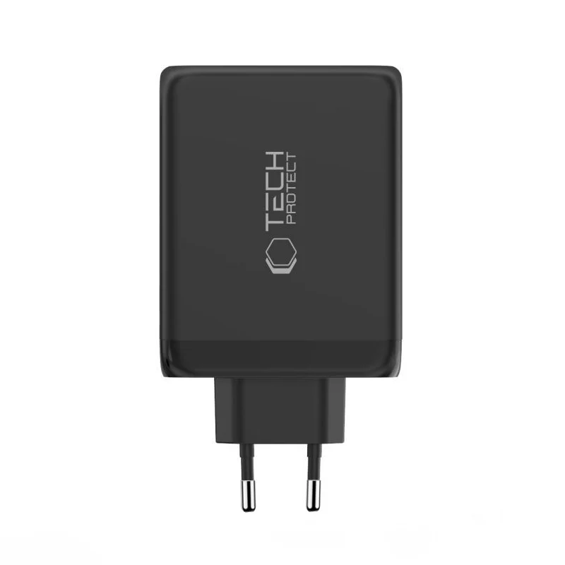Tech-Protect NC200W-GAN Network Charger, 200W, 5A, 1 x USB-A - 3 x USB-C, Black - Image 2