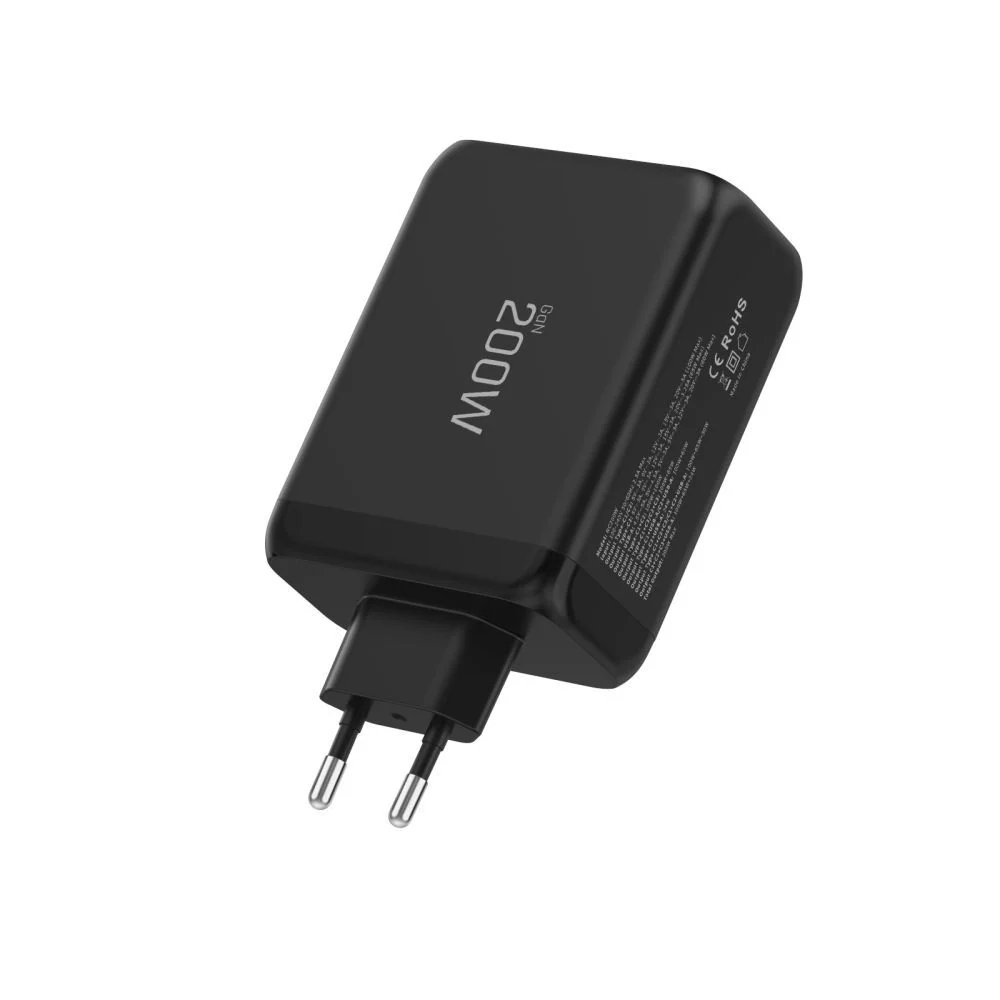 Tech-Protect NC200W-GAN Network Charger, 200W, 5A, 1 x USB-A - 3 x USB-C, Black - Image 3