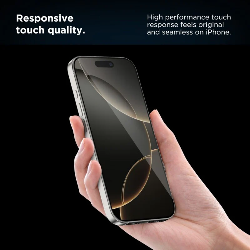 Tech-Protect Quick Set+ Screen Protector for Apple iPhone 17e / 16e / 14 / 13 Pro, Tempered Glass, Full Glue, 2-Piece Set, Black - Image 3