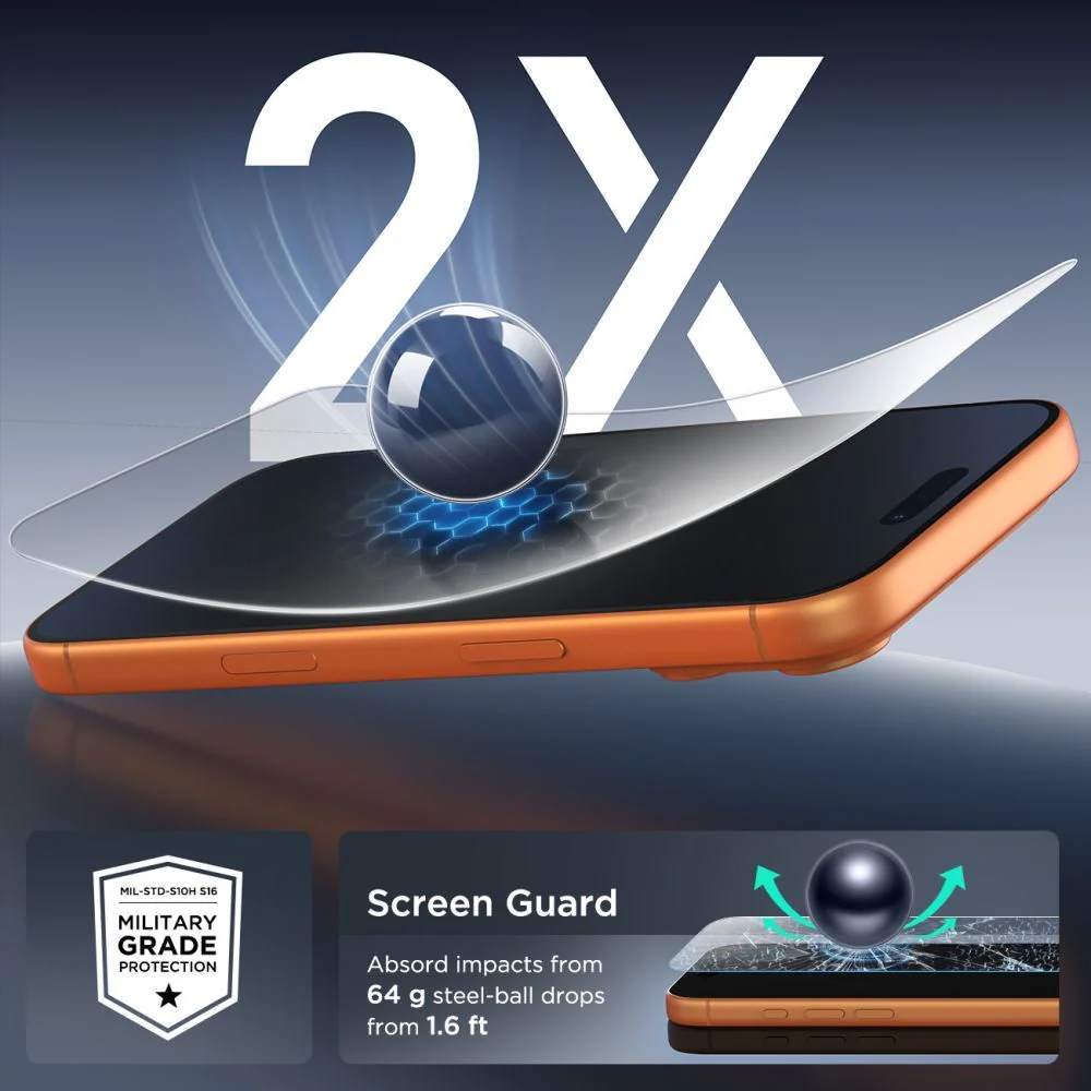 Tech-Protect Screen Protector for Apple iPhone 17 Pro / 17 / 16 Pro, Tempered Glass, Full Glue, Set of 10 Pieces - Image 5