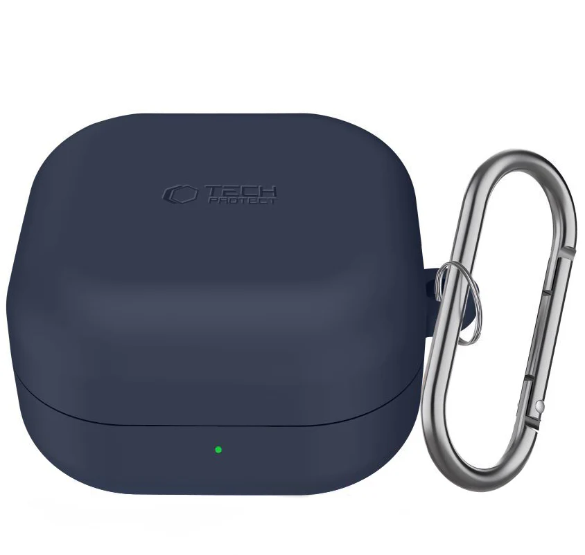 Tech-Protect Silicone Hook Case for Samsung Galaxy Buds4 / Buds4 Pro, Navy Blue - Image 2