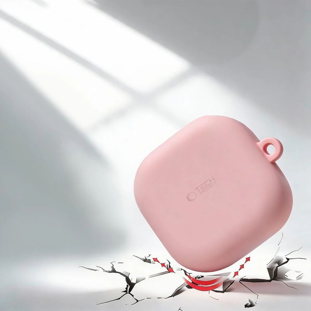 Tech-Protect Silicone Hook Case for Samsung Galaxy Buds4 / Buds4 Pro, Pink - Image 4