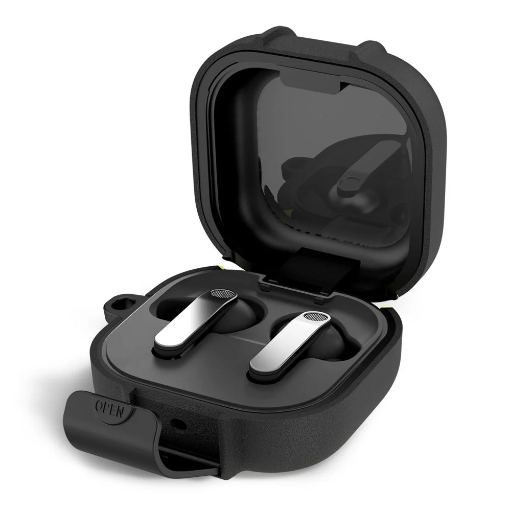 Tech-Protect Slim Hook Case for Samsung Galaxy Buds4 / Buds4 Pro, Black - Image 2