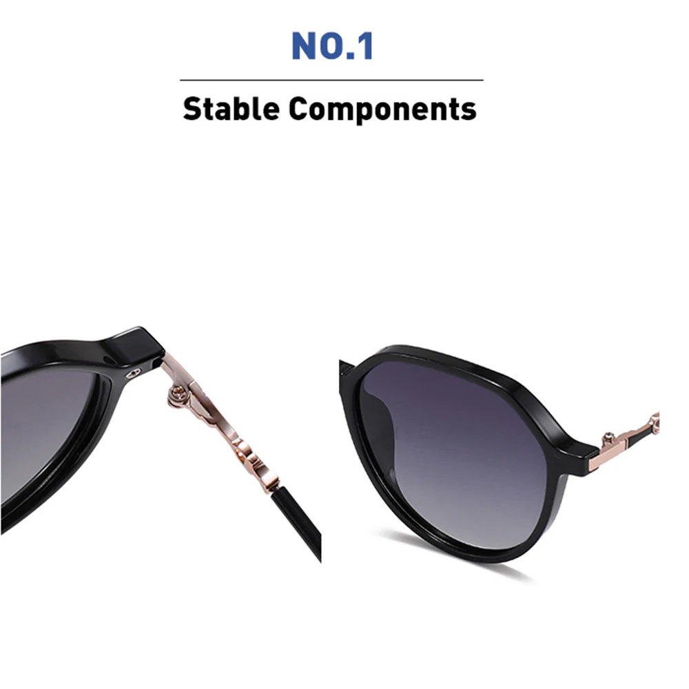 Techsuit 2203 Women's Sunglasses, Polarized, UV Protection, Brown - Image 3