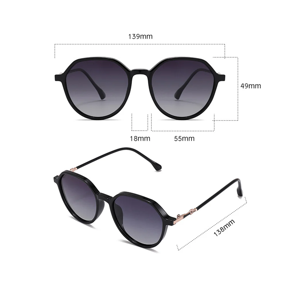 Techsuit 2203 Women's Sunglasses, Polarized, UV Protection, Brown - Image 7