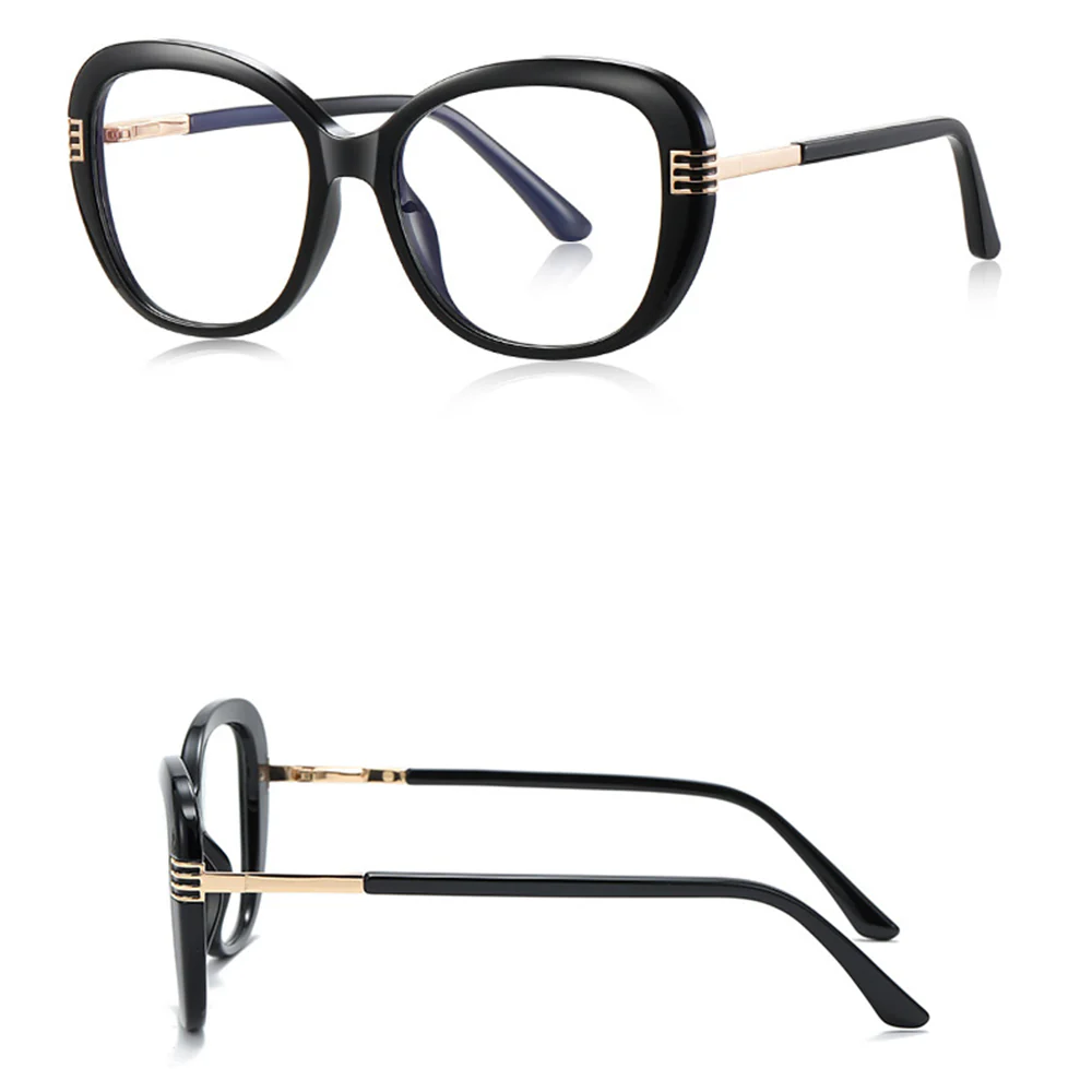Techsuit 2265 Women's Computer Glasses, Anti-Blue Light, Black Gold - Image 3