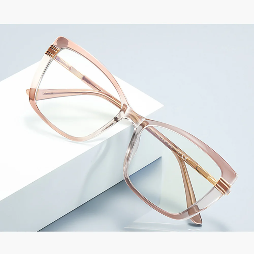Techsuit 2273 Women's Computer Glasses, Anti-Blue Light, Brown - Image 4