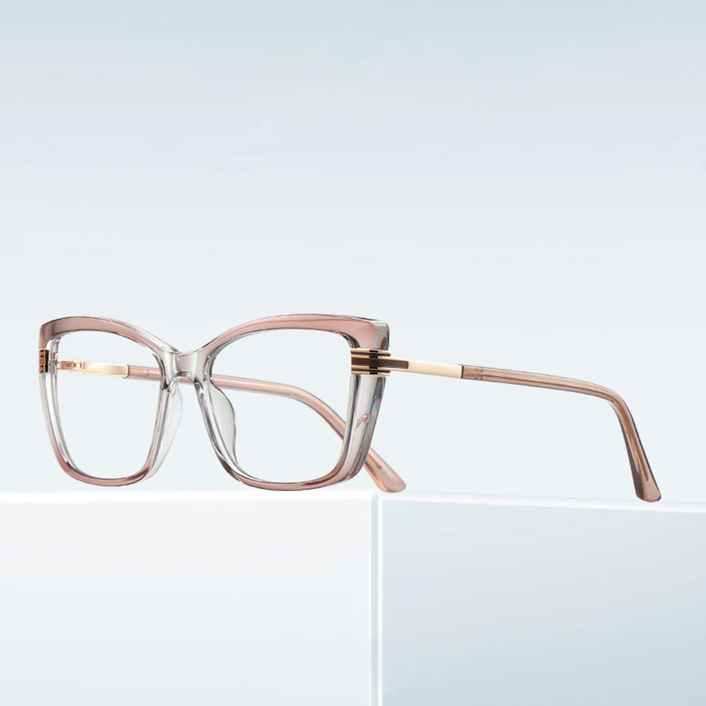 Techsuit 2273 Women's Computer Glasses, Anti-Blue Light, Brown - Image 5
