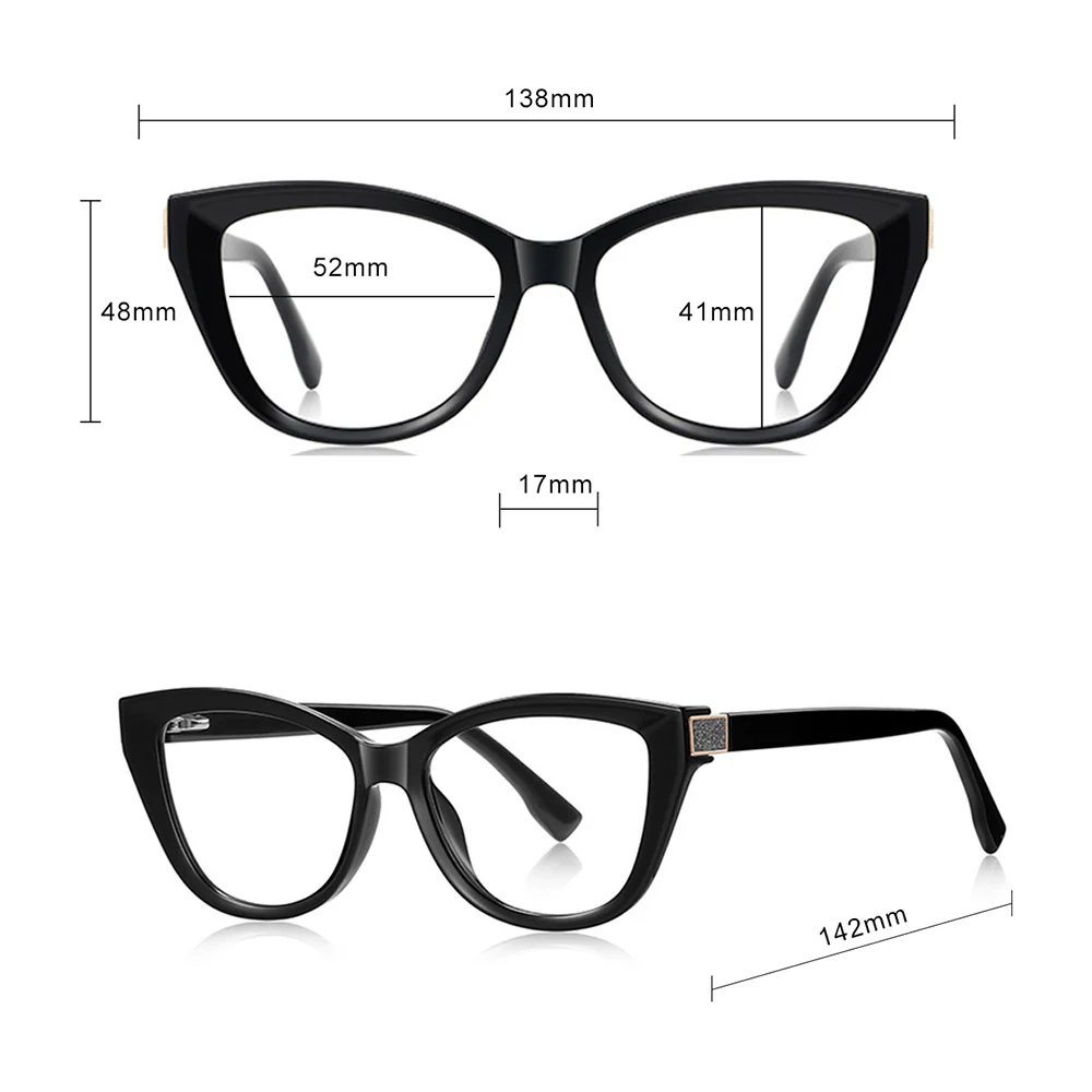 Techsuit 2276 Women's Computer Glasses, Anti-Blue Light, Black - Image 7