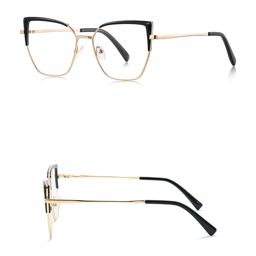 Techsuit 3156 Women's Computer Glasses, Anti-Blue Light, Black Gold - Image 3