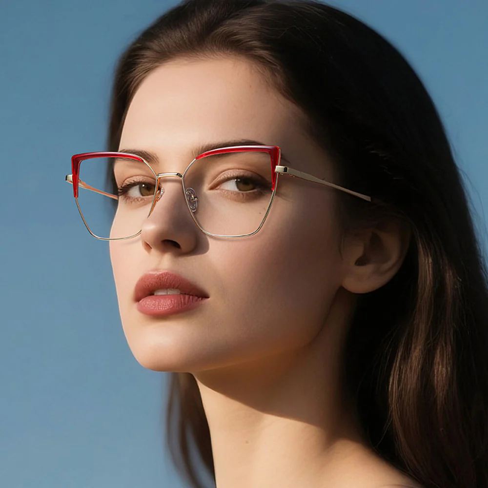 Techsuit 3156 Women's Computer Glasses, Anti-Blue Light, Black Gold - Image 5