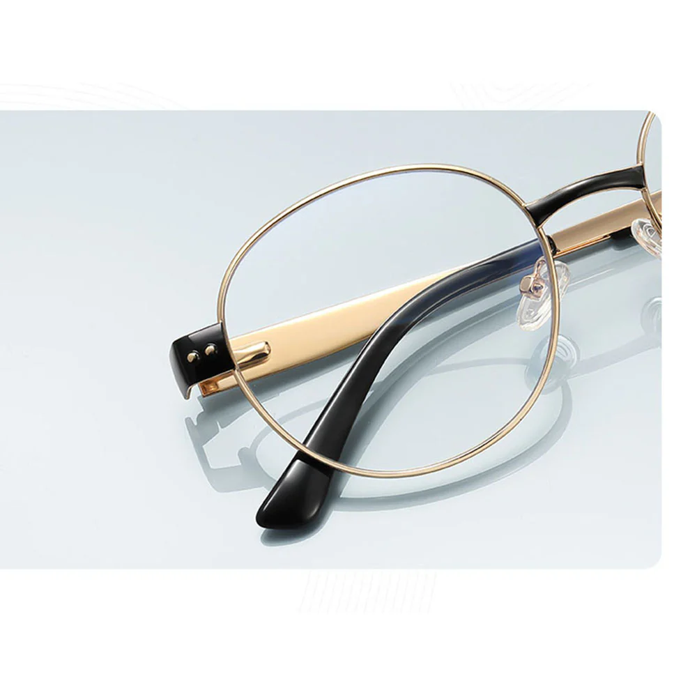 Techsuit 3175 Women's Computer Glasses, Anti-Blue Light, Gold Print - Image 4