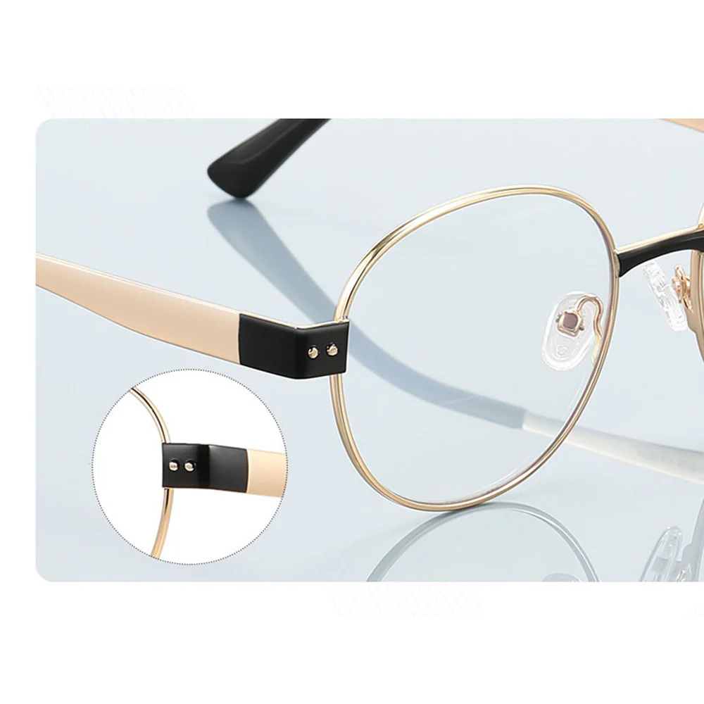 Techsuit 3175 Women's Computer Glasses, Anti-Blue Light, Light Gold Gray - Image 3