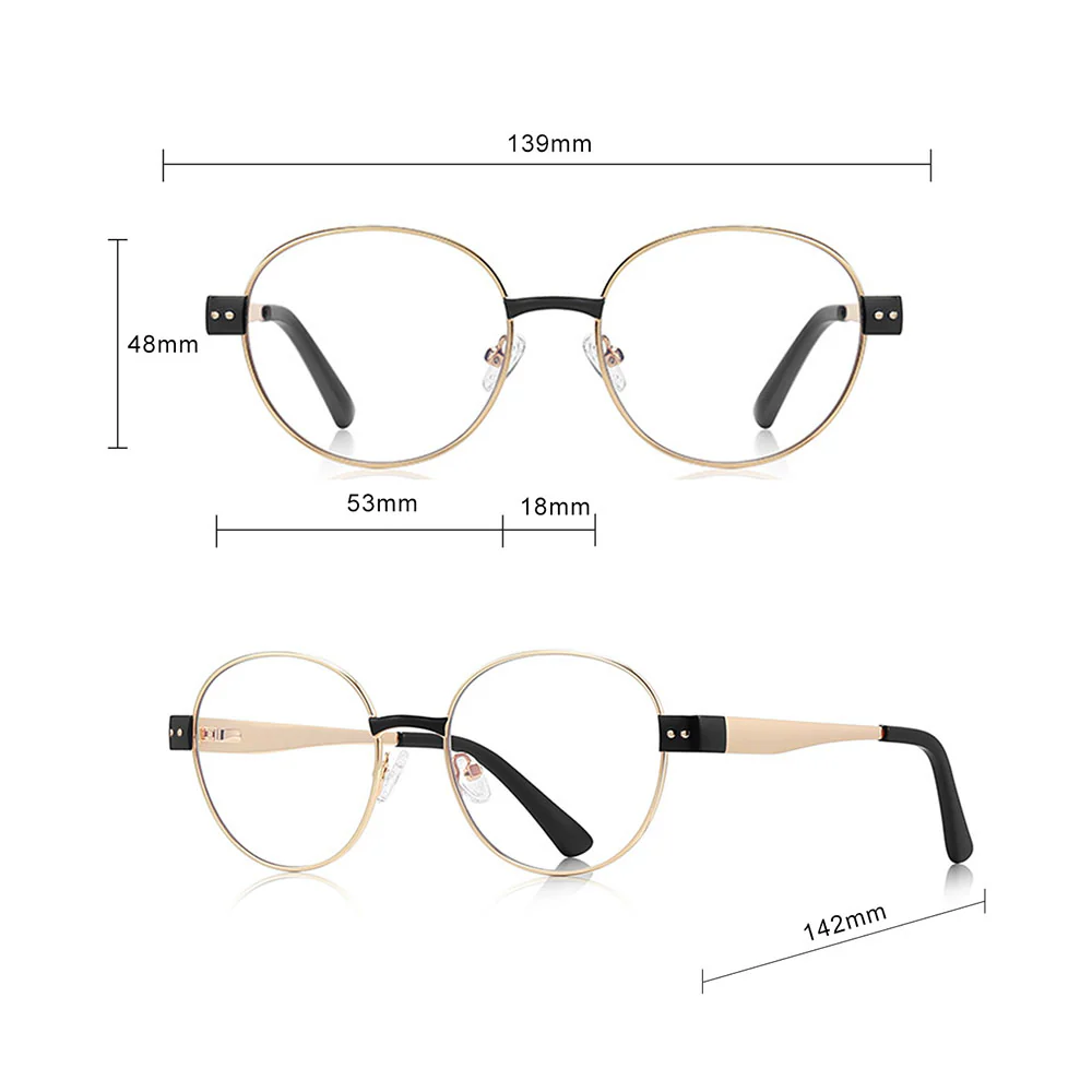 Techsuit 3175 Women's Computer Glasses, Anti-Blue Light, Light Gold Gray - Image 6