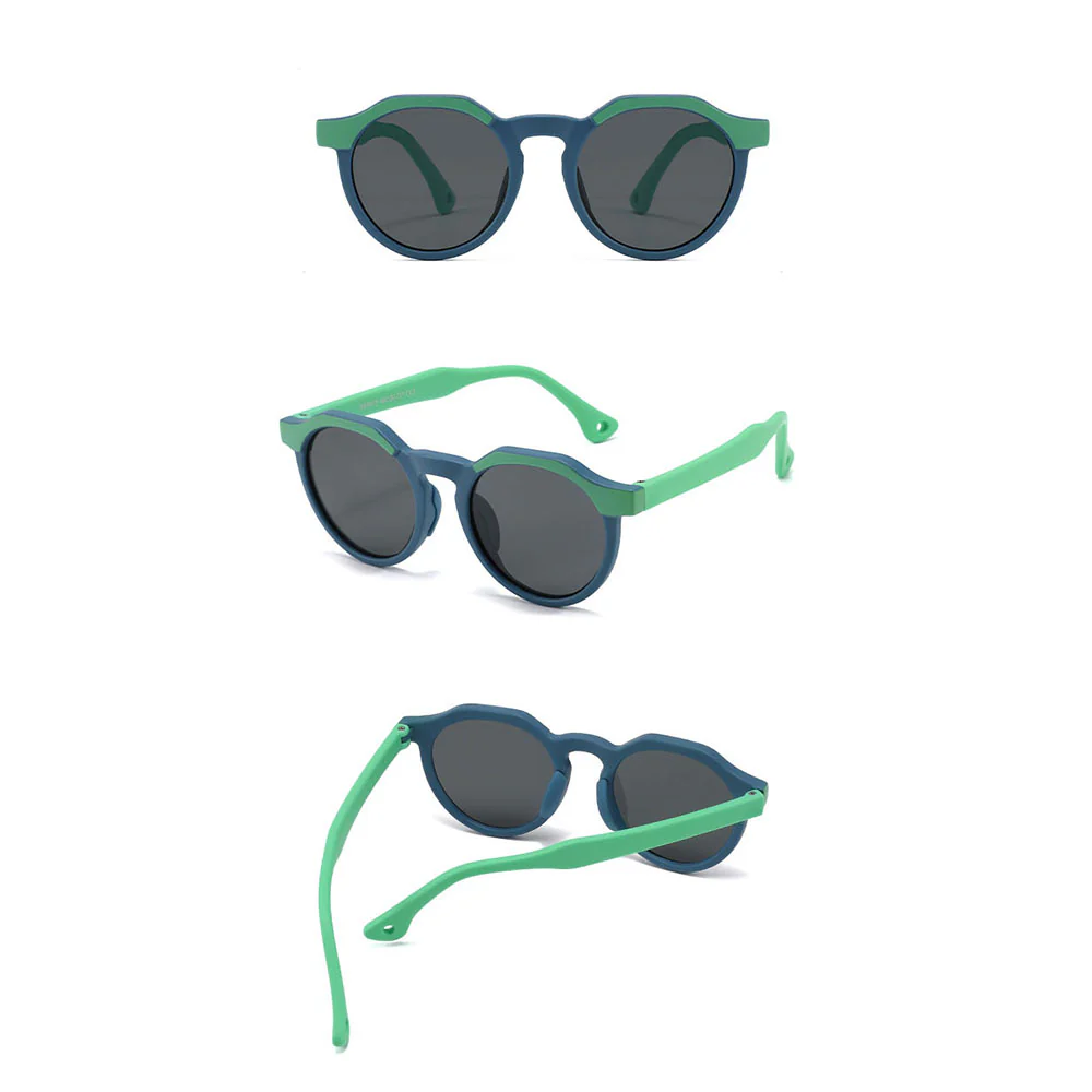Techsuit 601 Kids' Sunglasses, Polarized, UV Protection, Black Gray - Image 2
