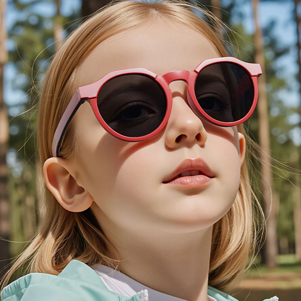Techsuit 601 Kids Sunglasses, Polarized, UV Protection, Pink Red - Image 5