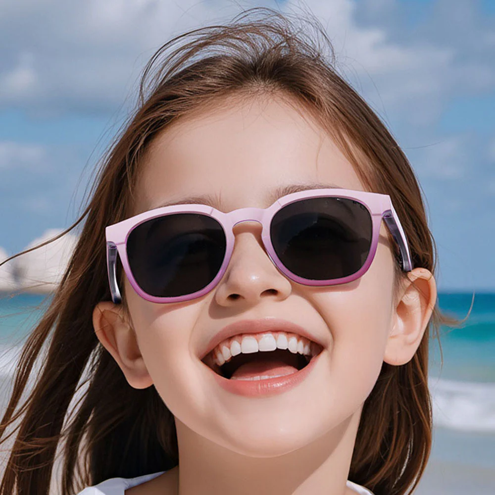 Techsuit 691 Kids Sunglasses, Polarized, UV Protection, Black Orange Gradient - Image 3