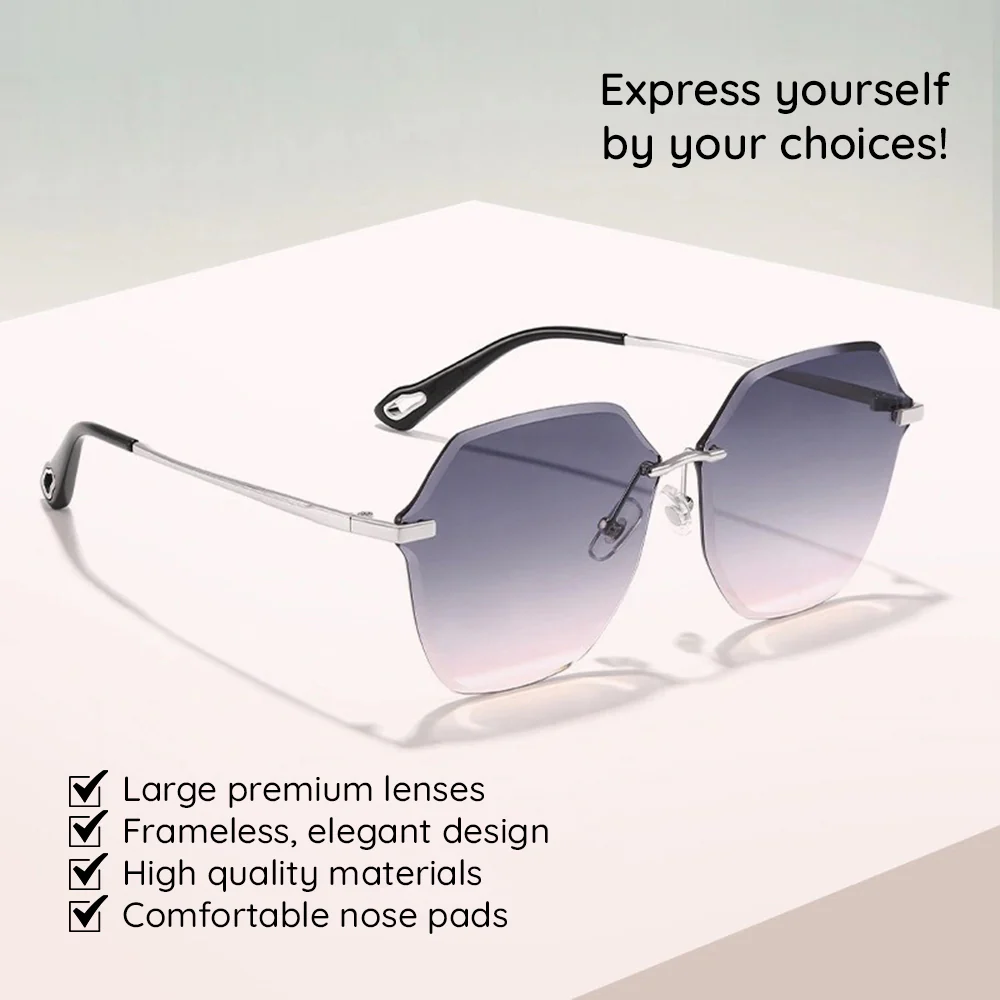 Techsuit 8195 Women's Sunglasses, Silver Gray - Image 5