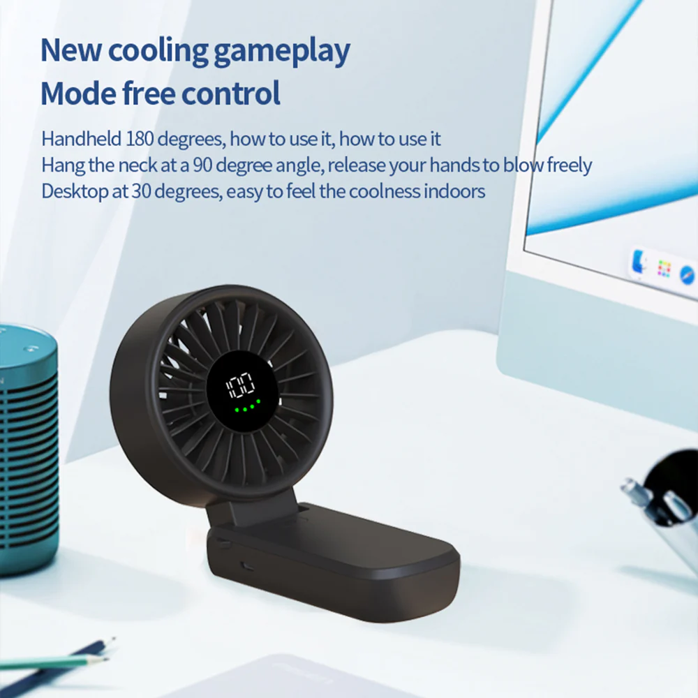 Techsuit A10 Portable Fan, Black - Image 8
