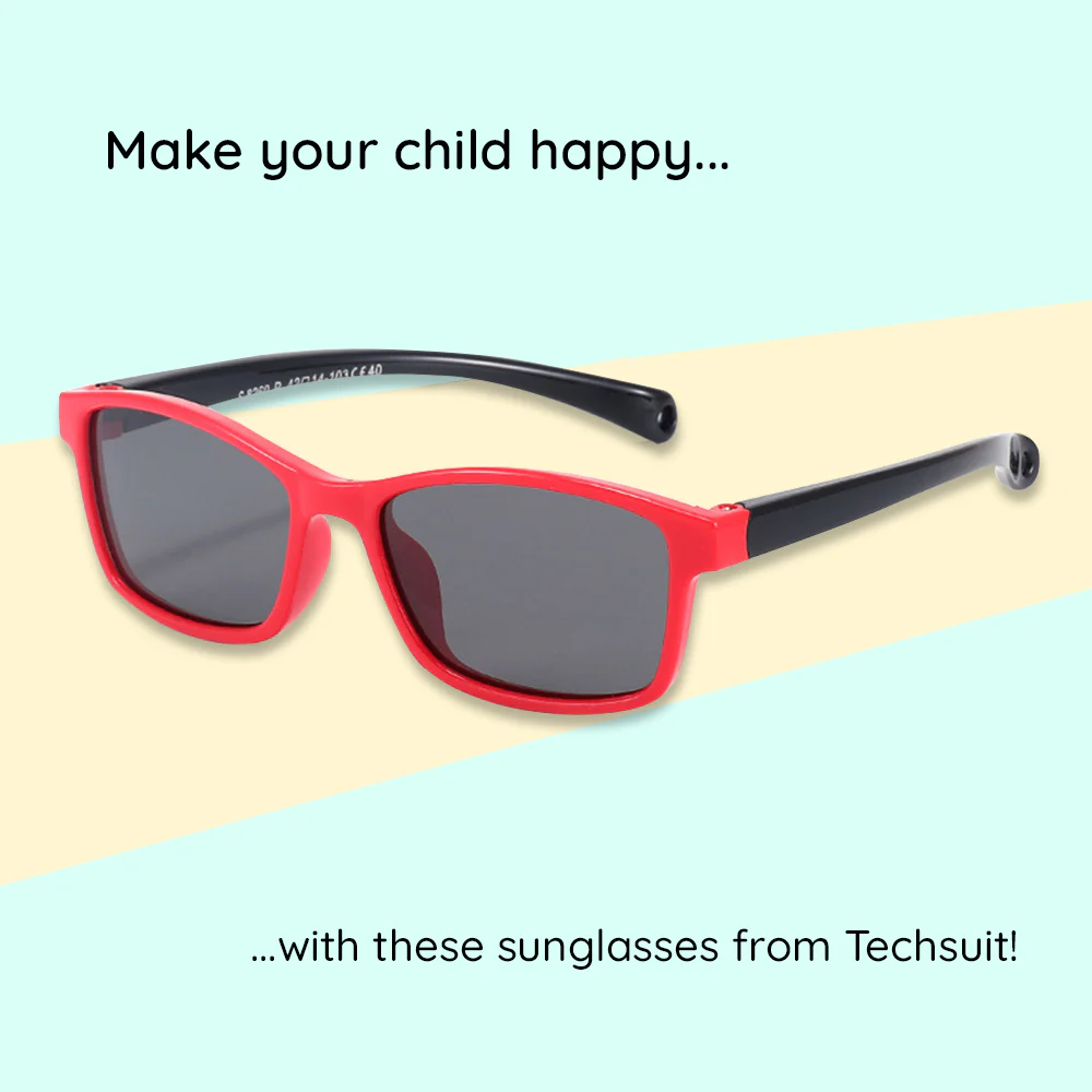 Techsuit Baby Sunglasses 8260-C40, Polarized, Red Black - Image 4
