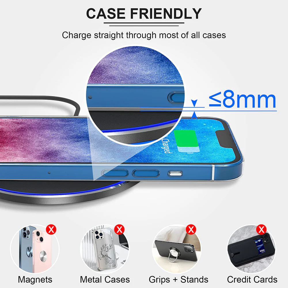 Techsuit CHWR031 Premium Wireless Network Charger, 15W, 1.67A, White - Image 3