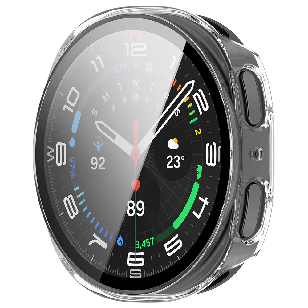 Techsuit Defense360 Pro Case for Samsung Galaxy Watch8 44mm, Transparent - Image 2