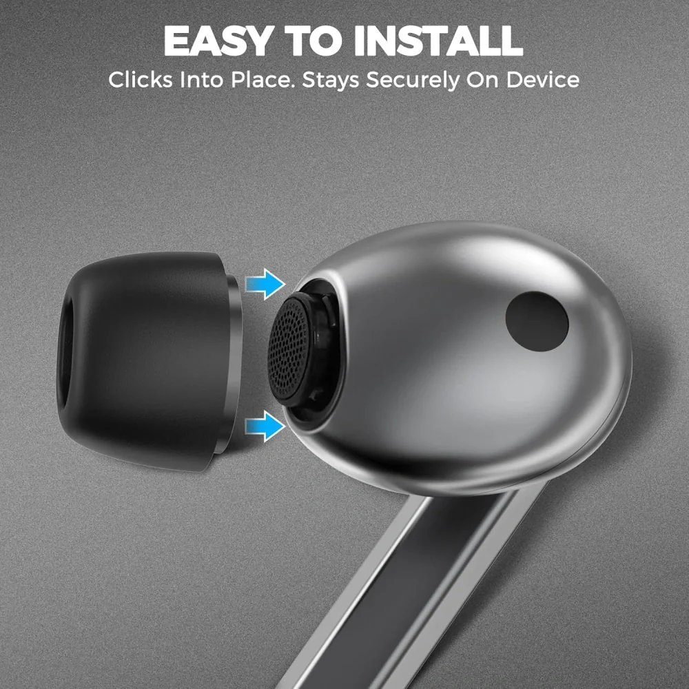 Techsuit ET3 Ear Tips for Samsung Galaxy Buds3 Pro, Size S / M / L, White - Image 3