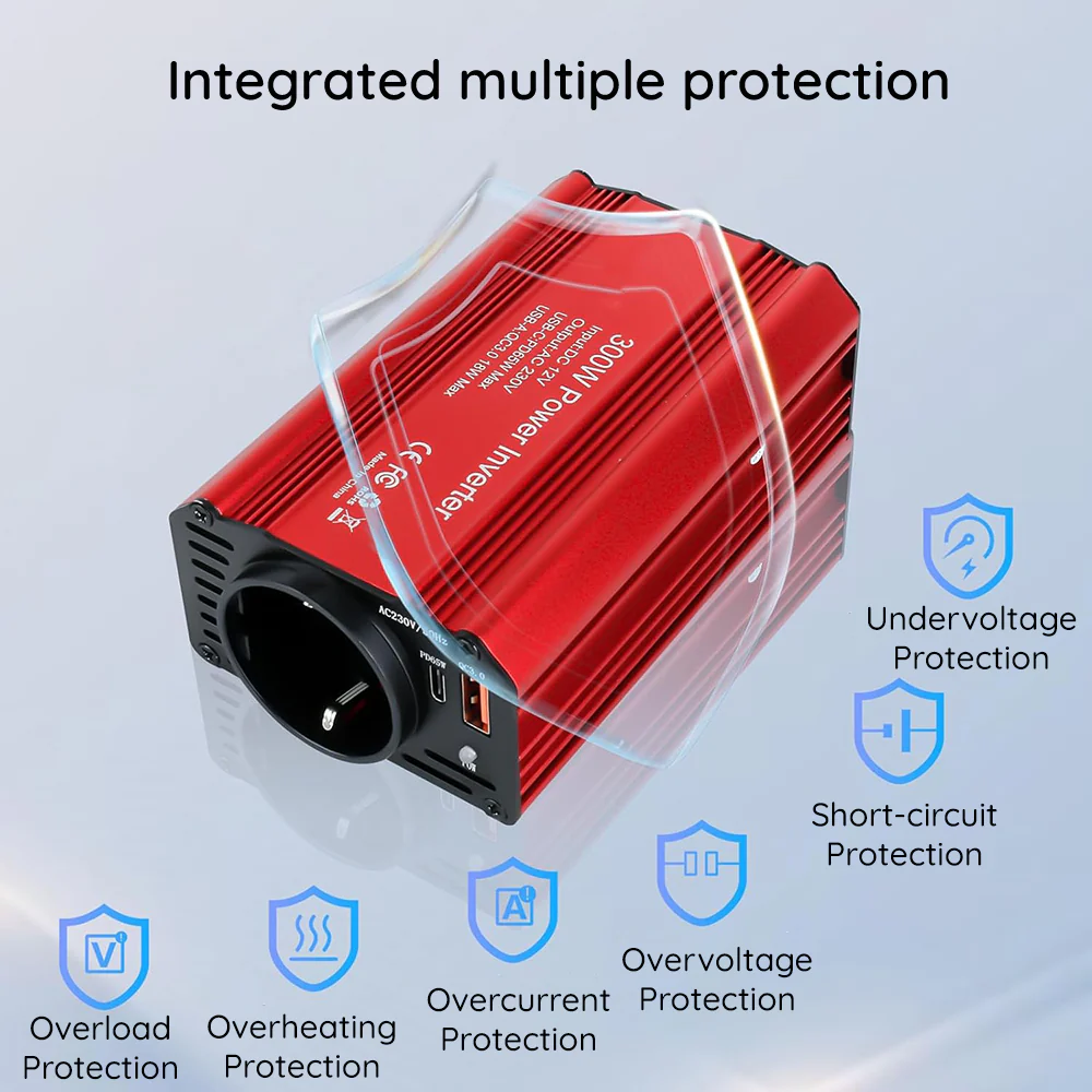 Techsuit FlexiCarVolt Electric Car Inverter, 300W - Image 5