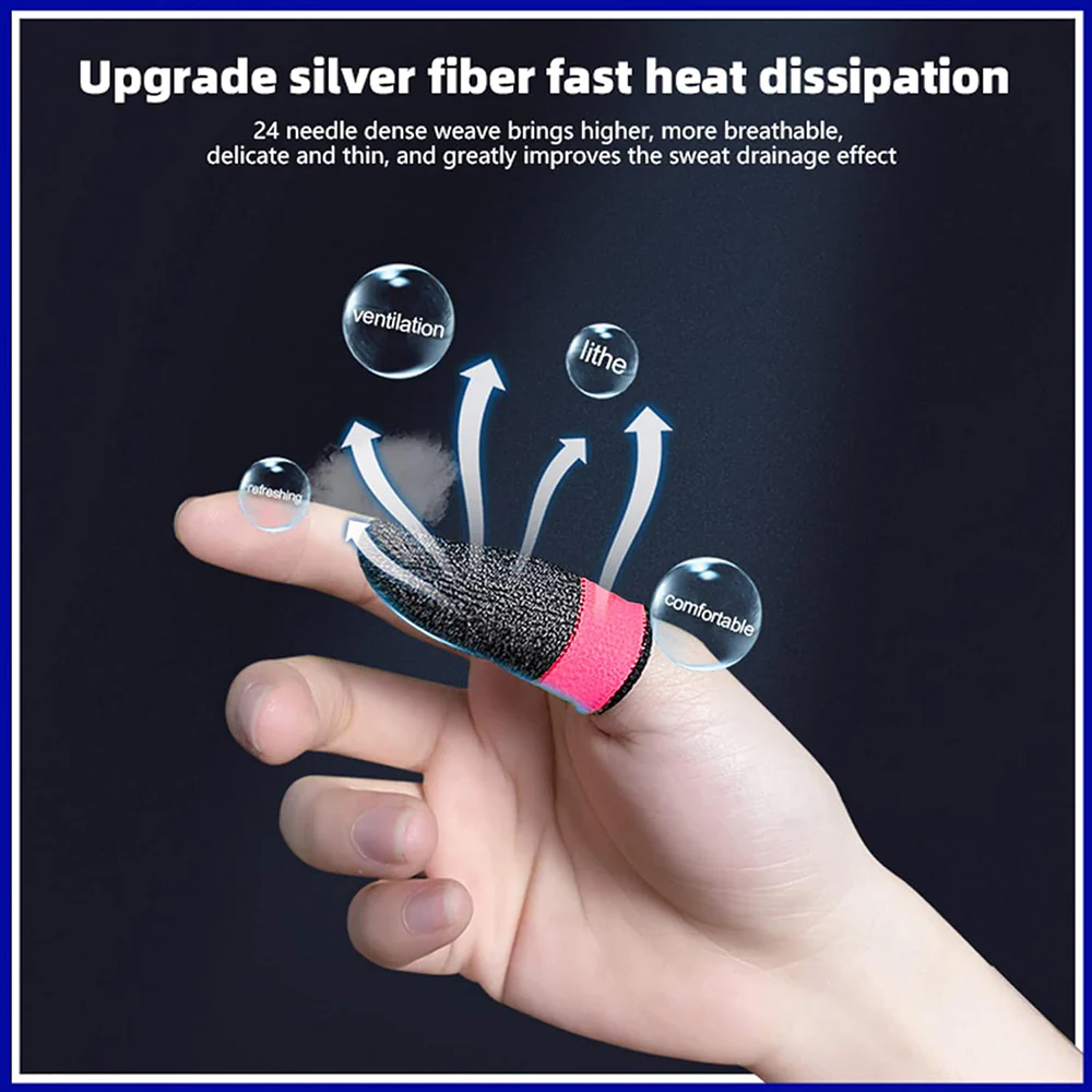 Techsuit FS4-04 Gaming Finger Sleeves, Pink - Image 2
