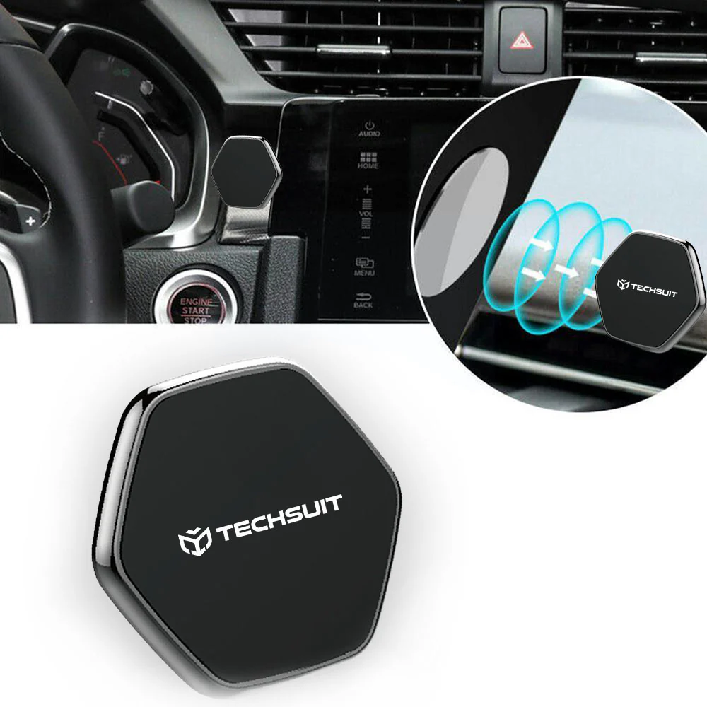 Techsuit HOLD210-C Magnetic Car Holder, Universal, Black - Image 3