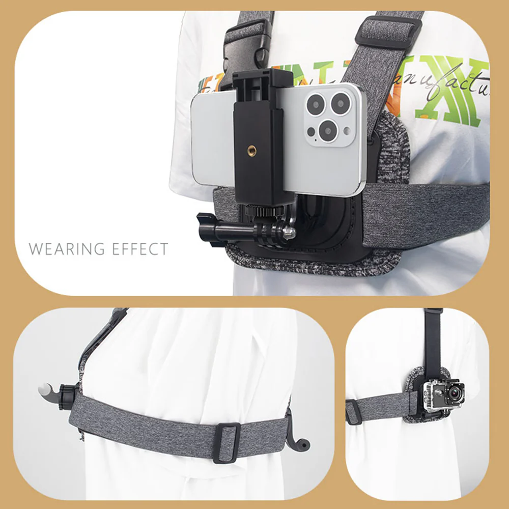 Techsuit JX-002 Chest Mount for GoPro Series, Grey - Image 4