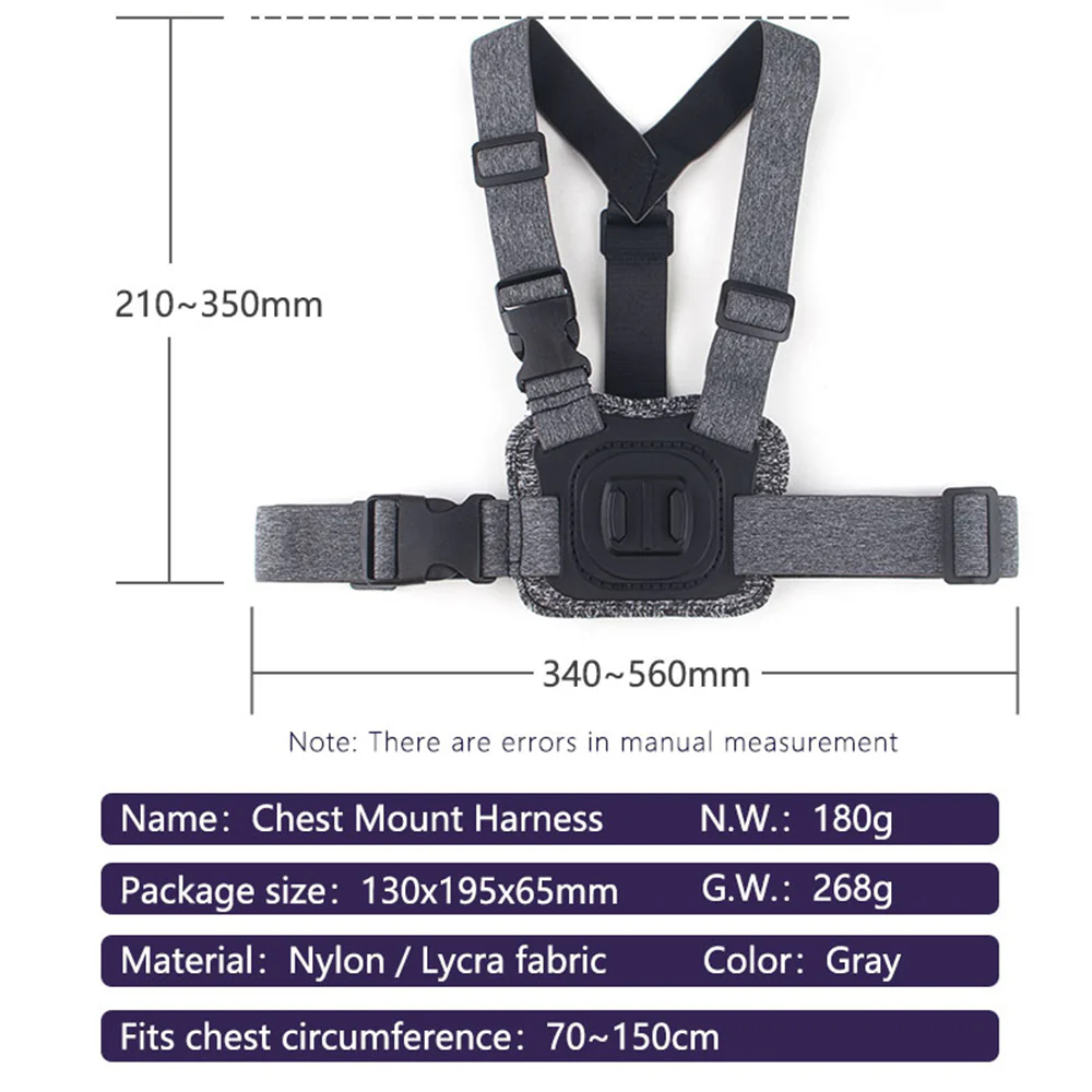 Techsuit JX-002 Chest Mount for GoPro Series, Grey - Image 5